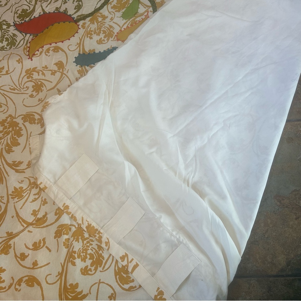 PIER 1 IMPORTS Boho Curtain Panels Set of 2 Light Filtering Floral Embroidered - Picture 6 of 10